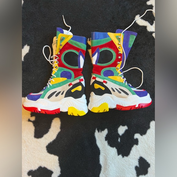 Anthony Wang mulberry high top rainbow sneakers - Picture 5 of 6